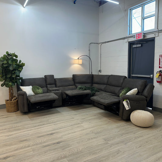 Carlin Fabric Power Reclining Sectional with Power Headrests