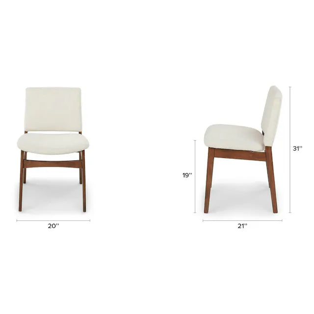 Article Nosh Dining Chair - Walnut And Chalk Article Gray & Heidi 43.5" Console Desk - Walnut