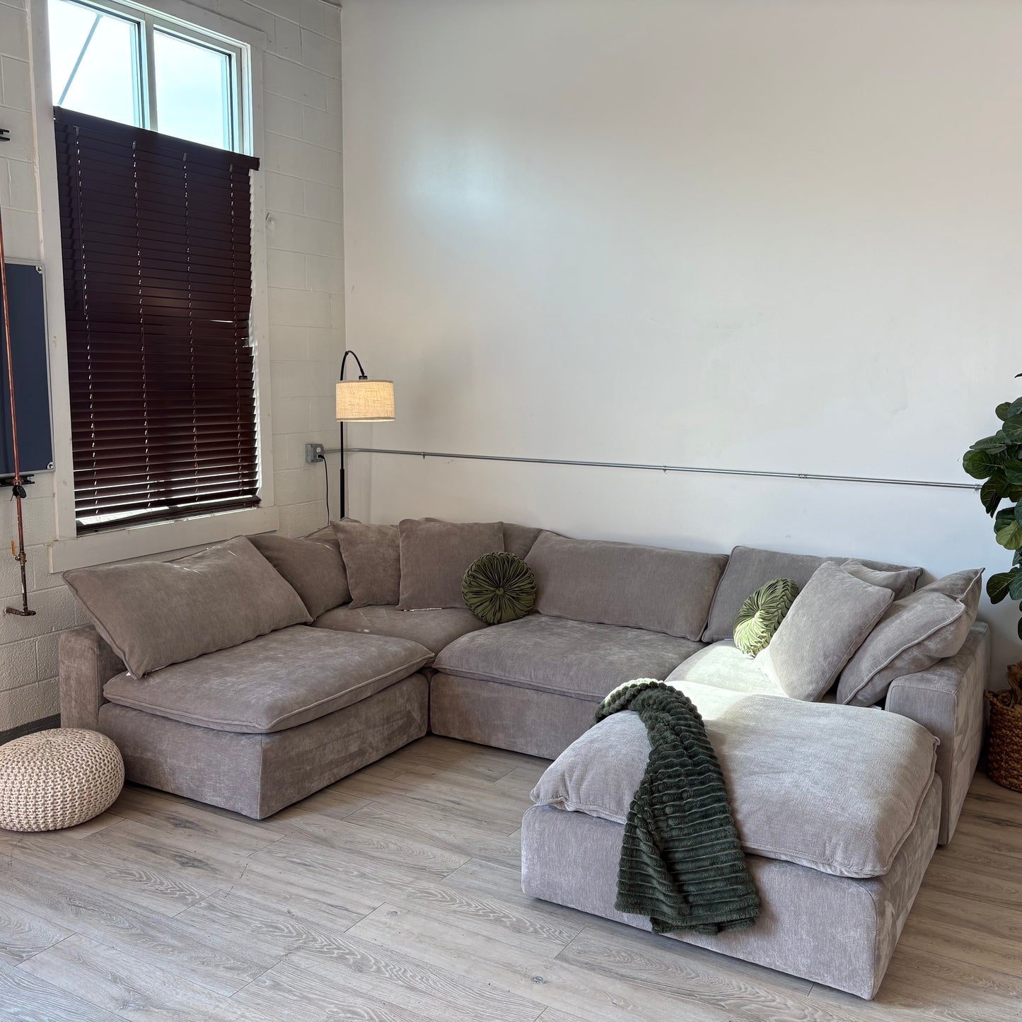 Sereen 5-piece Fabric Modular Sectional, Taupe