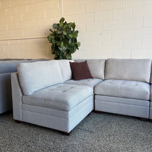 Costco Thomasville Tisdale Modular Sectional 6-Piece Boucle with Storage Ottoman