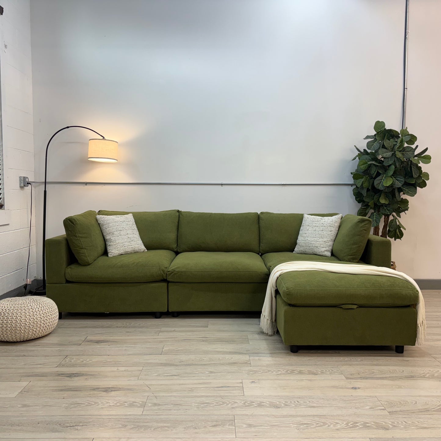 My Comfy Couches - 4 Piece Olive Green Set