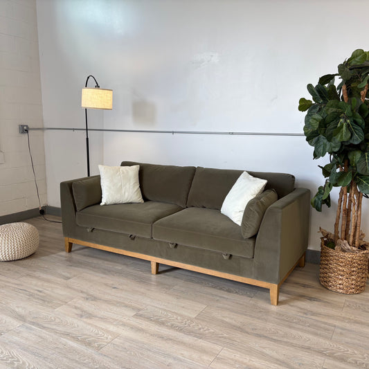 Thomasville Mokena Fabric Stationary Sofa with Storage