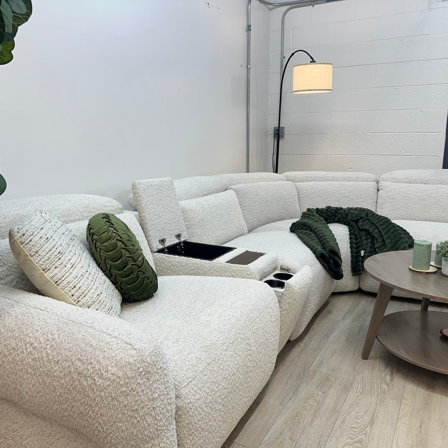 Monroe 6-piece Fabric Power Reclining Sectional with Power Headrests