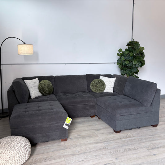 Thomasville Tisdale Modular Couch In Dark Grey