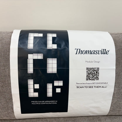 Thomasville Fallon Modular Sectional 6-piece Gray with Ottoman