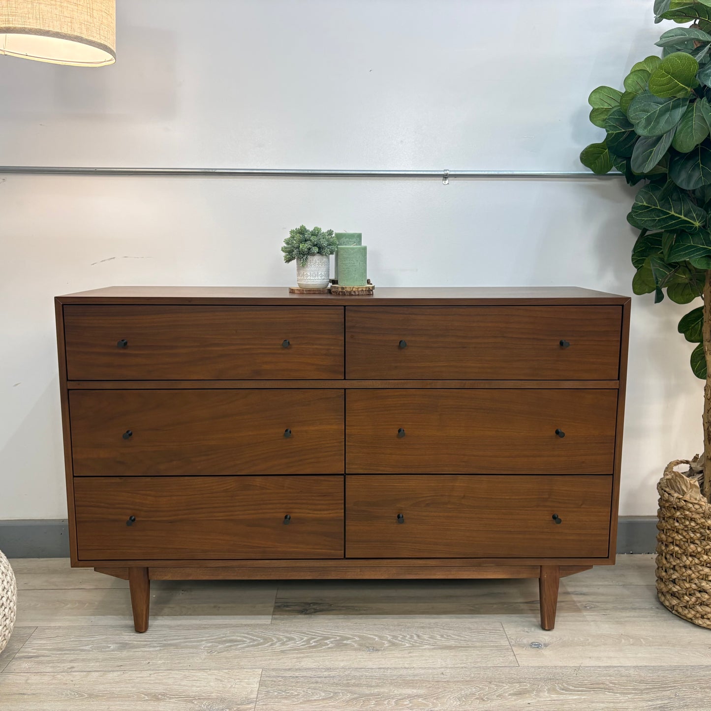 Article Cooper 6-Drawer Double Dresser - Walnut
