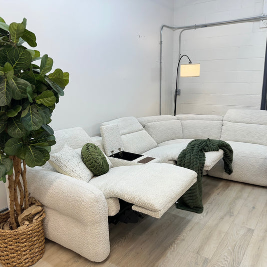 Monroe 6-piece Fabric Power Reclining Sectional with Power Headrests