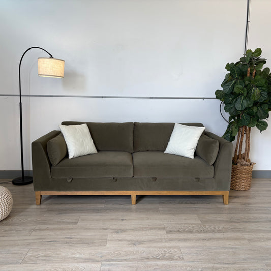 Thomasville Mokena Fabric Stationary Sofa with Storage