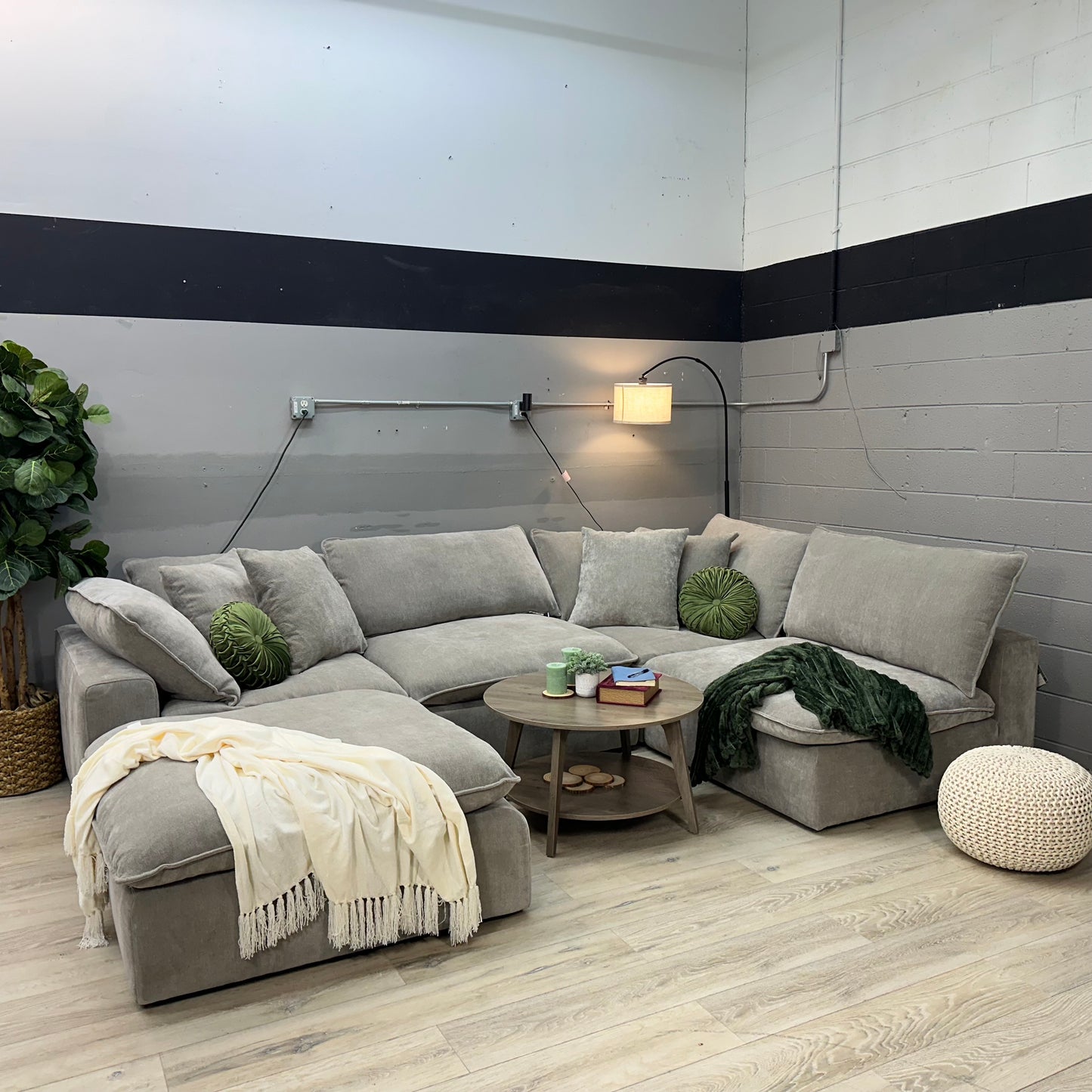 Sereen 5-piece Fabric Modular Sectional, Taupe