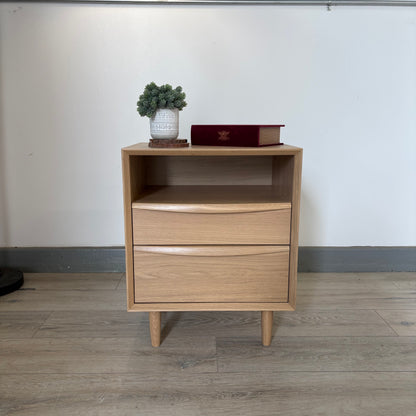 Article Lenia 2-Drawer Nightstand - White Oak (2)