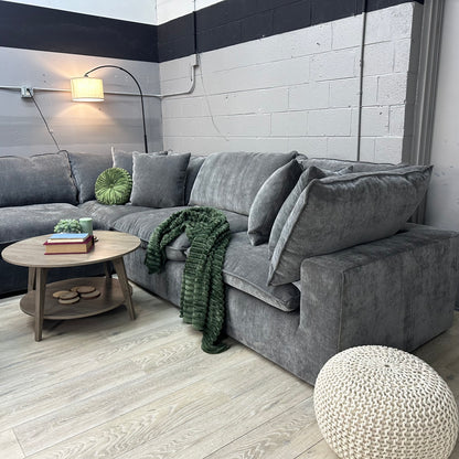 Sereen 6-piece Fabric Modular Sectional, Dark Gray