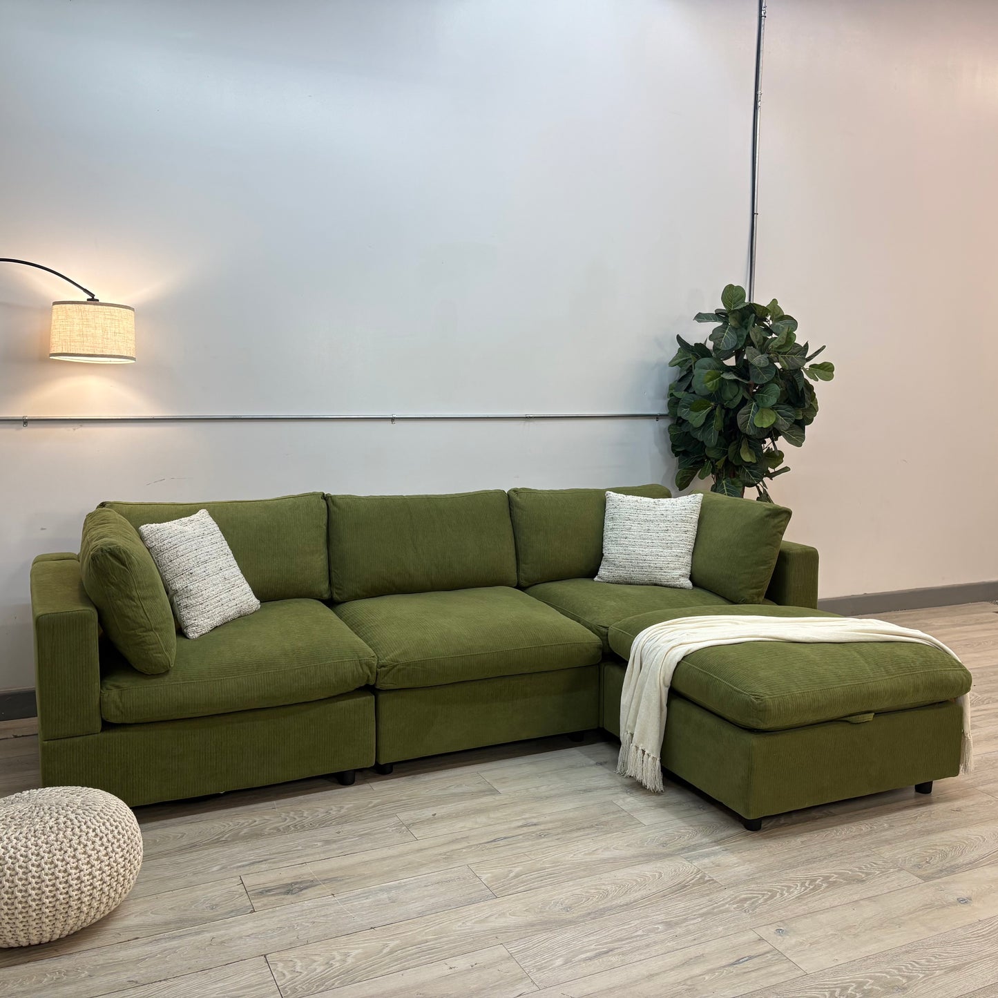 My Comfy Couches - 4 Piece Olive Green Set