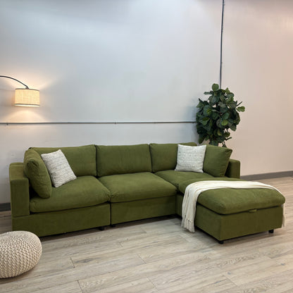 My Comfy Couches - 4 Piece Olive Green Set