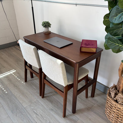 Article Nosh Dining Chair - Walnut And Chalk Article Gray & Heidi 43.5" Console Desk - Walnut