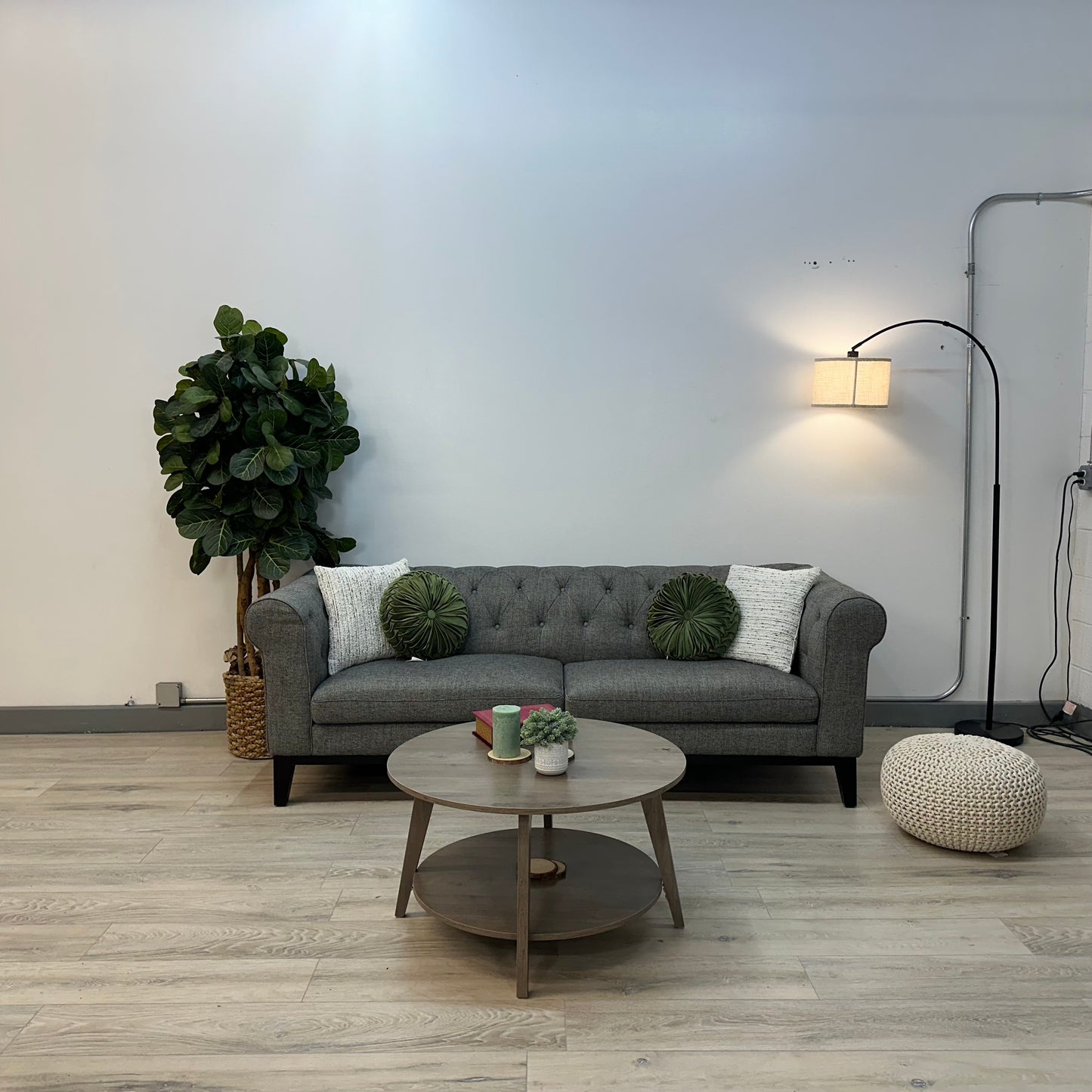 Cecelia Fabric Sofa Gray