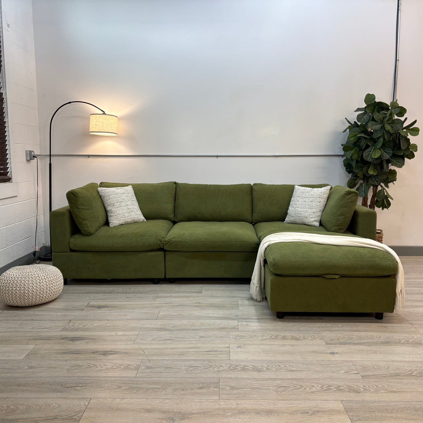 My Comfy Couches - 4 Piece Olive Green Set