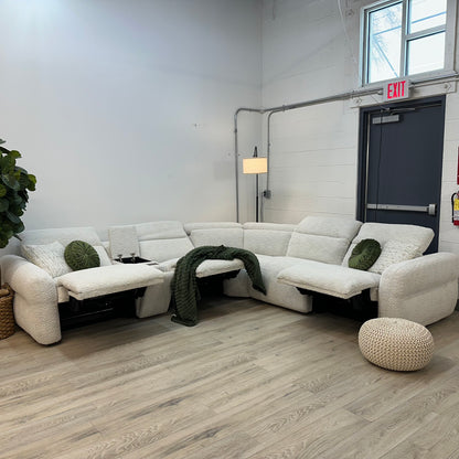 Monroe 6-piece Fabric Power Reclining Sectional with Power Headrests