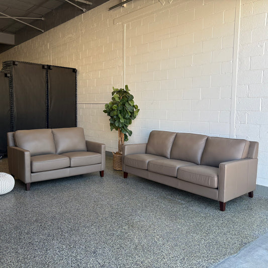 West Park 2-Piece Leather Set - Sofa & Loveseat