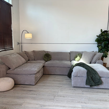 Sereen 5-piece Fabric Modular Sectional, Taupe