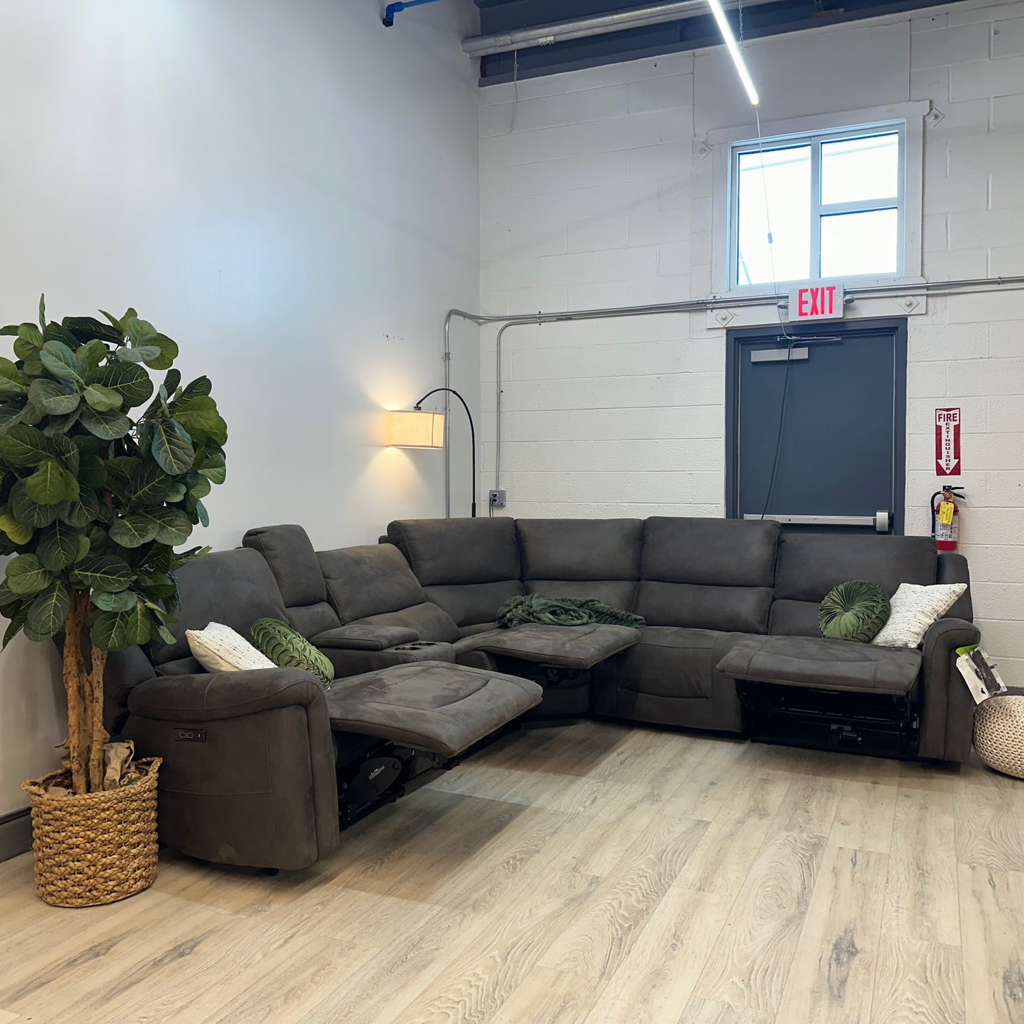 Carlin Fabric Power Reclining Sectional with Power Headrests