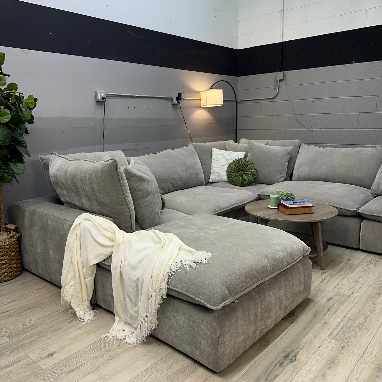 Sereen 6-piece Fabric Modular Sectional, Taupe