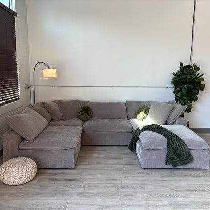 Sereen 5-piece Fabric Modular Sectional, Taupe
