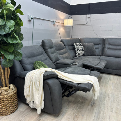 Kelsee Fabric Power Reclining Sectional with Power Headrests