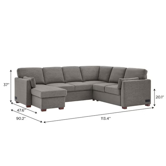 Coddle Luke Sleeper Sectional with Reversible Chaise and Storage