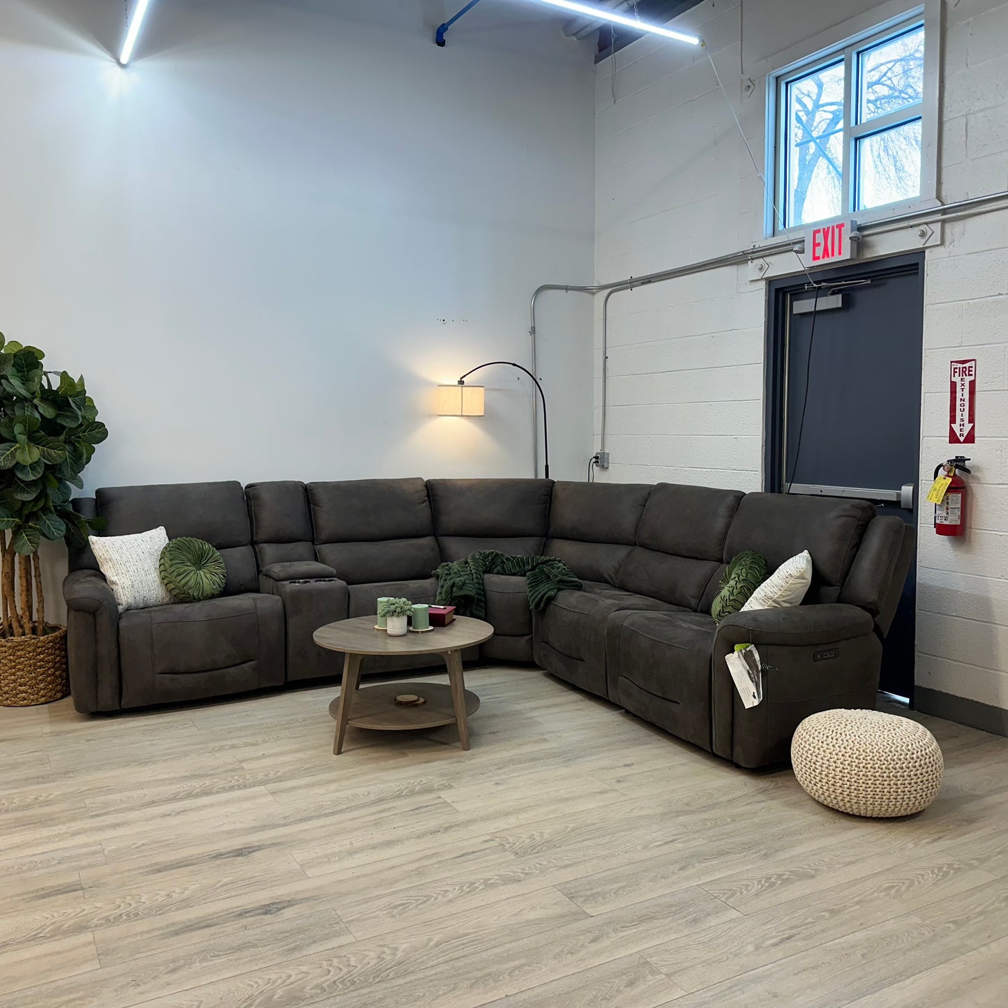 Carlin Fabric Power Reclining Sectional with Power Headrests