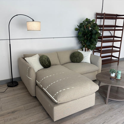 Article Leigh 86" Reversible Storage Sofa Bed Sectional - Silver Taupe