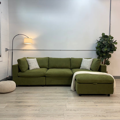 My Comfy Couches - 4 Piece Olive Green Set