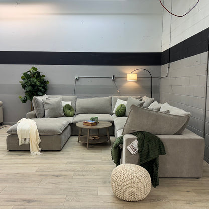 Sereen 6-piece Fabric Modular Sectional, Taupe