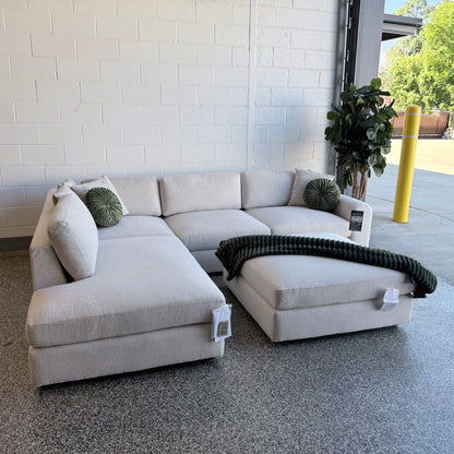 Andee Fabric Sectional with Ottoman