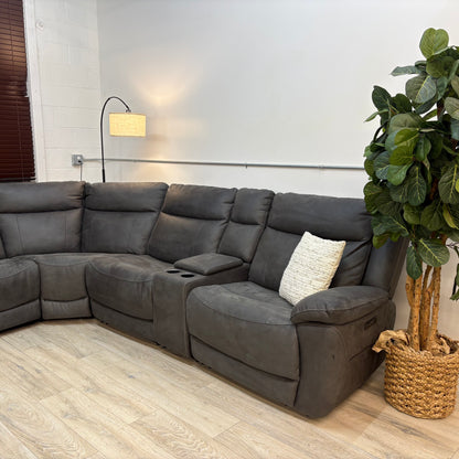 Zakary 6-piece Fabric Power Reclining Sectional With Power Headrests