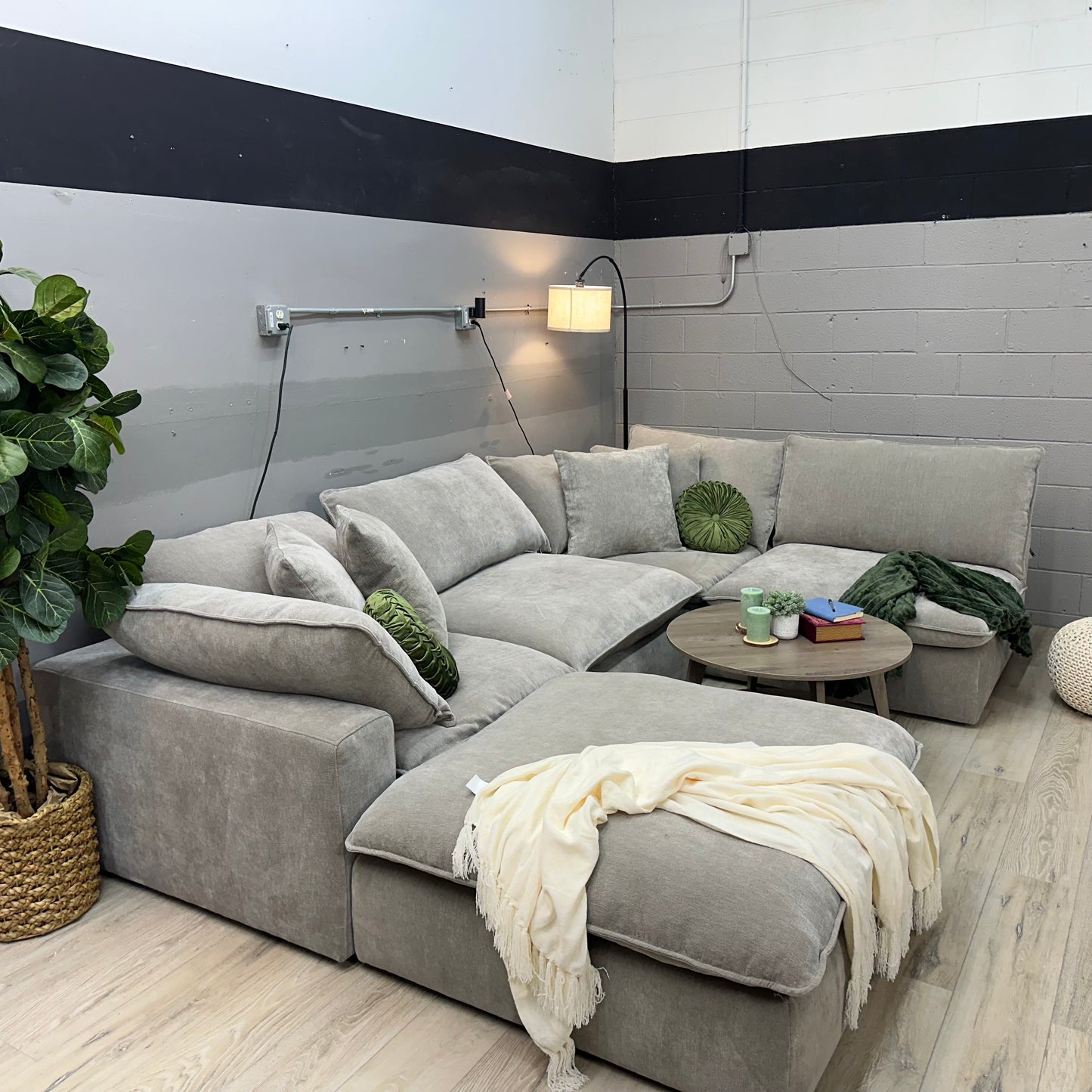 Sereen 5-piece Fabric Modular Sectional, Taupe