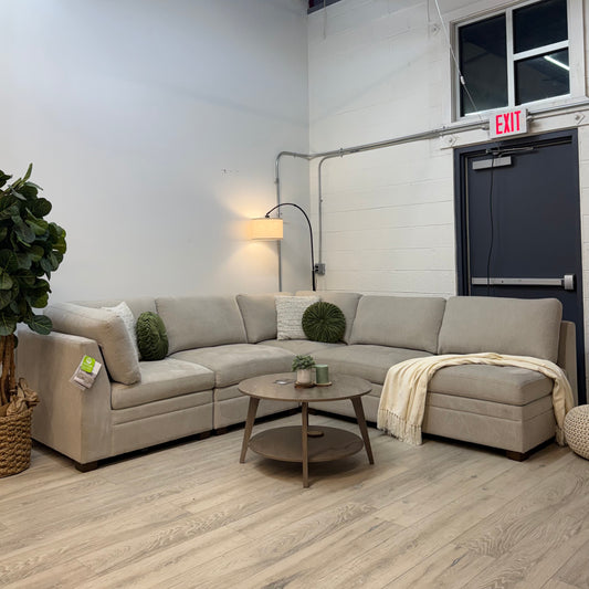 Thomasville Tisdale Modular Sectional 5-piece Taupe with Storage