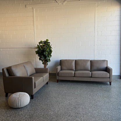 Costco West Park 2-Piece Leather Set - Sofa & Loveseat