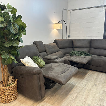 Carlin Fabric Power Reclining Sectional with Power Headrests