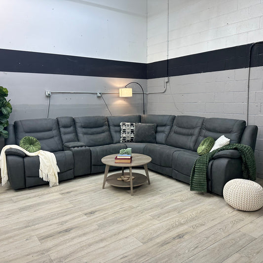 Kelsee Fabric Power Reclining Sectional with Power Headrests