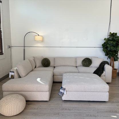 Andee Fabric Sectional with Ottoman