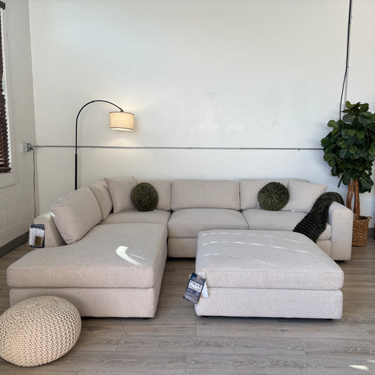 Andee Fabric Sectional with Ottoman