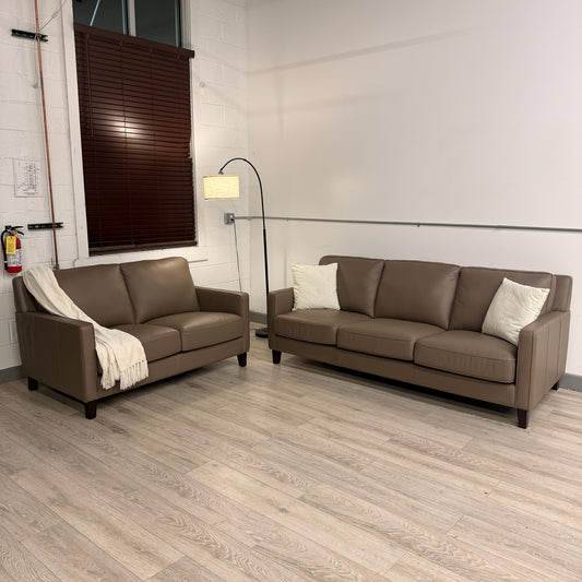 West Park 2-Piece Leather Set - Sofa & Loveseat
