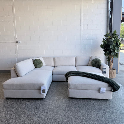 Andee Fabric Sectional with Ottoman