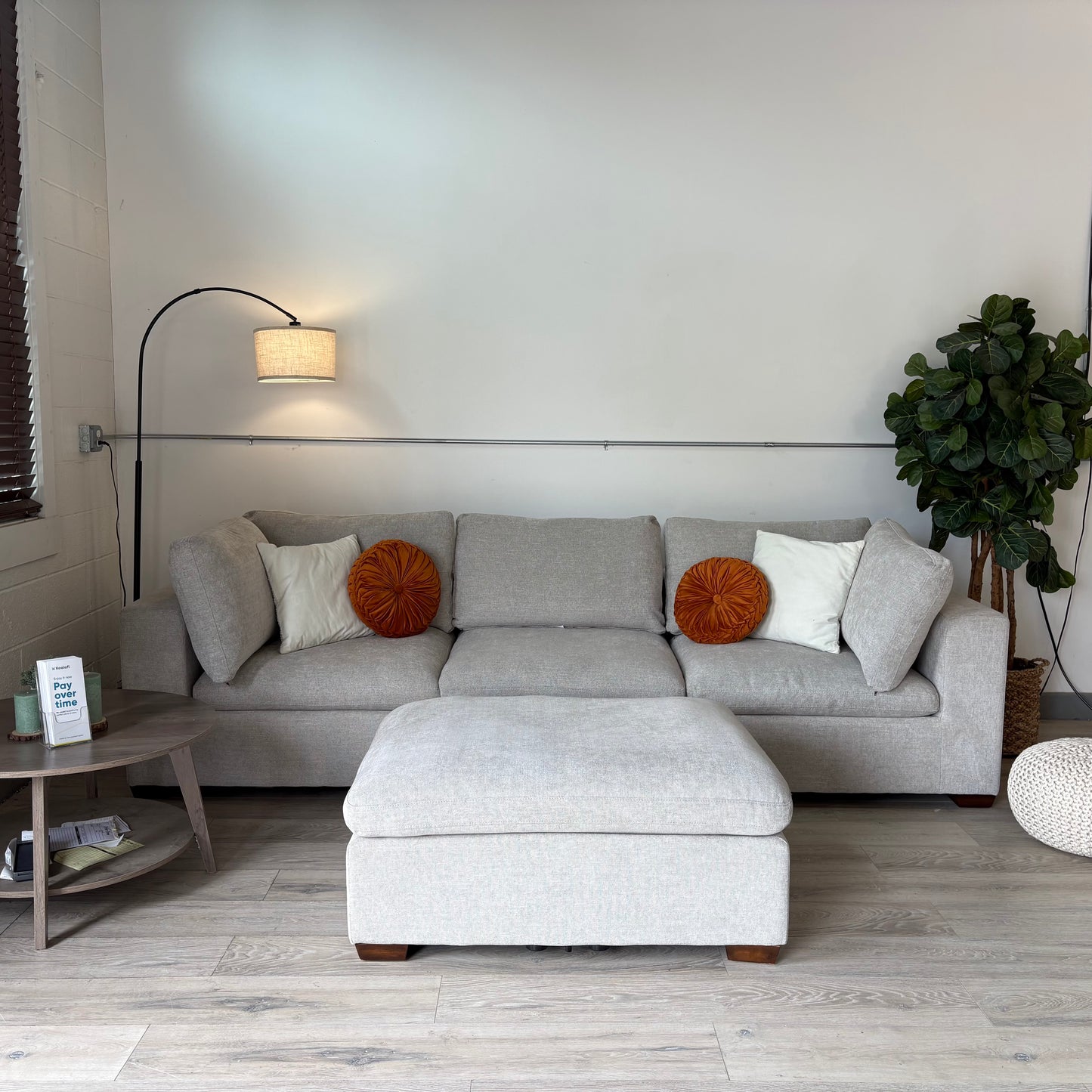 Thomasville Lowell 4-Piece Modular Sectional in Light Grey