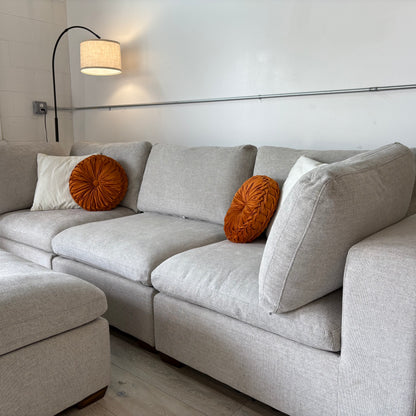 Thomasville Lowell 4-Piece Modular Sectional in Light Grey