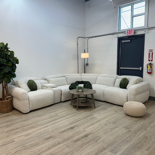 Monroe 6-piece Fabric Power Reclining Sectional with Power Headrests