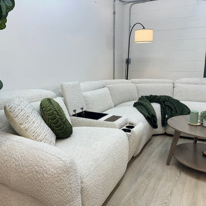 Monroe 6-piece Fabric Power Reclining Sectional with Power Headrests