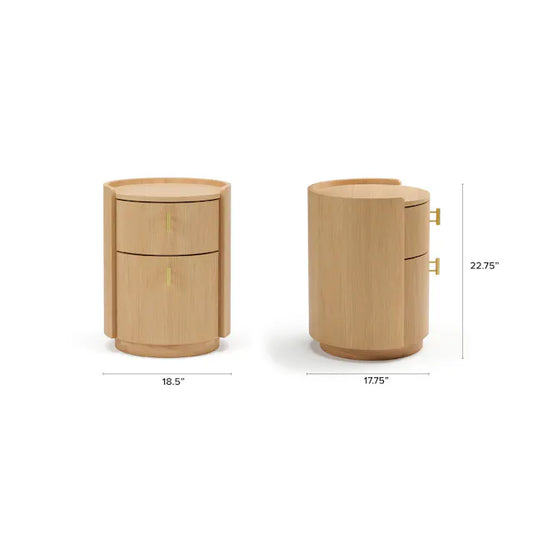 Article Miila 2-Drawer Nightstand - White Oak