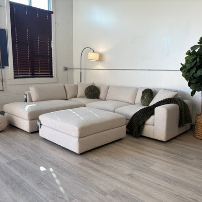 Andee Fabric Sectional with Ottoman