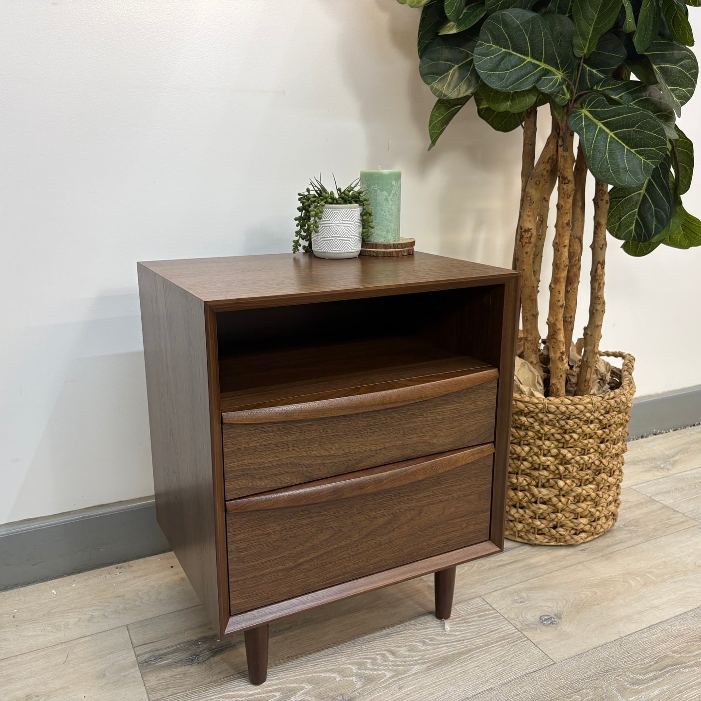 Article Lenia 2-Drawer Nightstand - Walnut